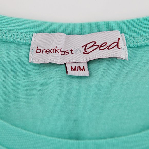 Ladies Breakfast in Bed Mint Green Polka Dot PJ"S - Picture 5 of 7